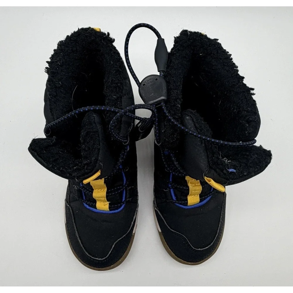 Merrell Snow Boots Youth Sz 11 Black Snow Crush 3.0 MK266123 Waterproof Fur‎